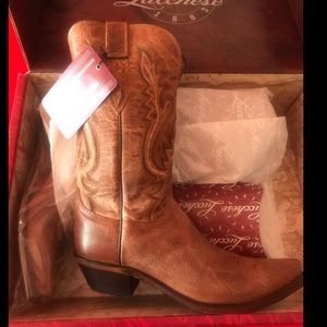 Lucchese boots tan dog goat womens